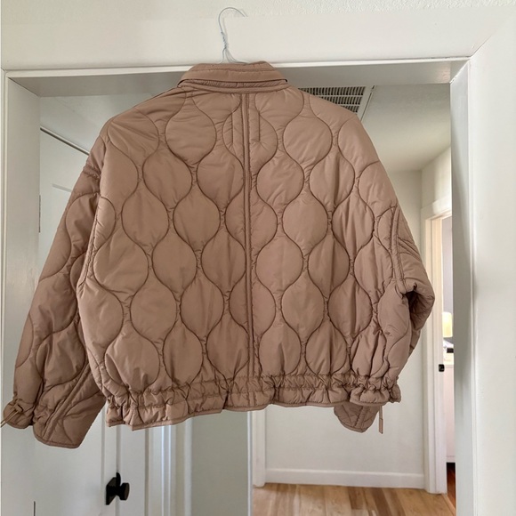 Zara Beige Quilted Jacket - Picture 2 of 3